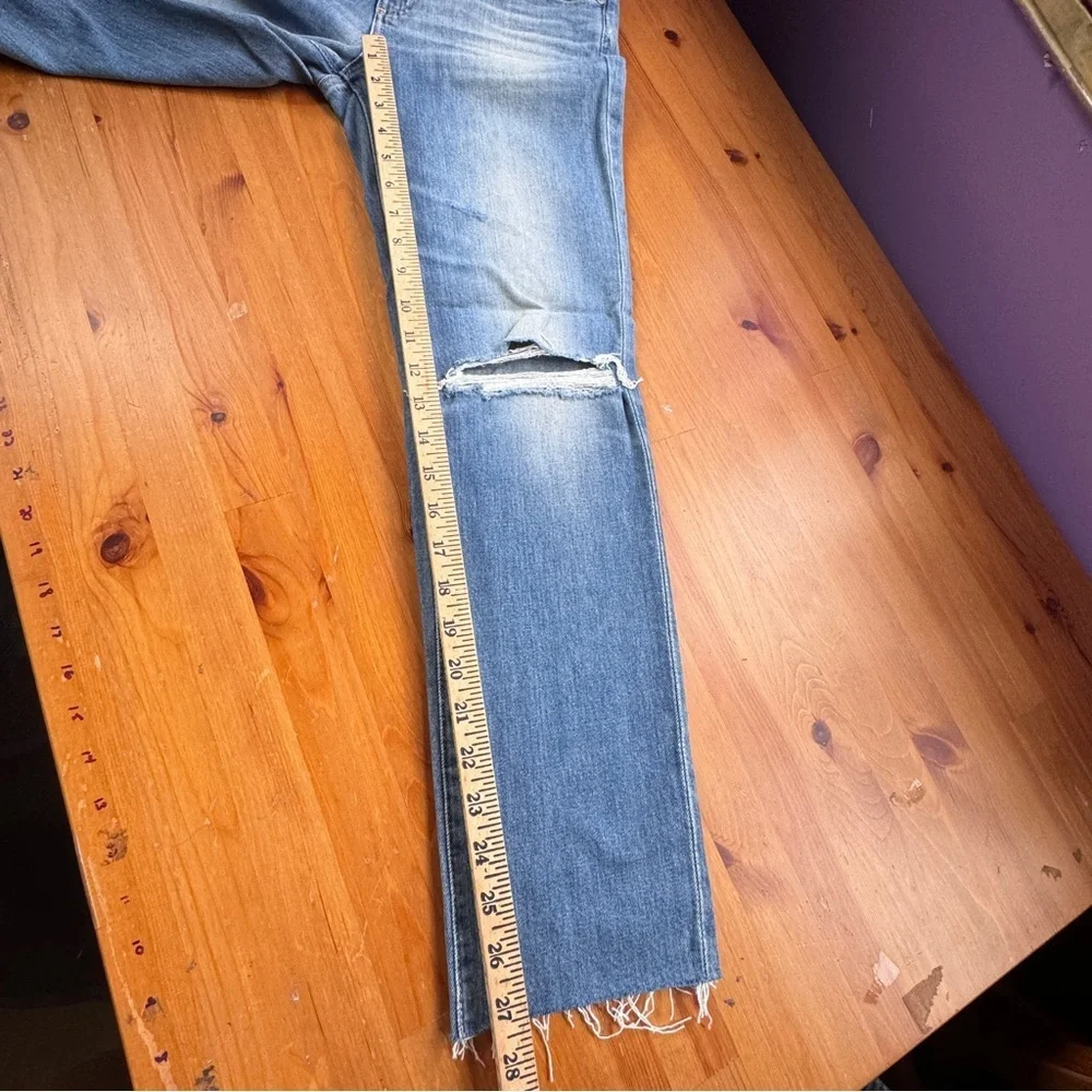 AG Adriano Goldschmied the Isabelle high rise straight cropped jeans size 27r - Picture 5 of 14